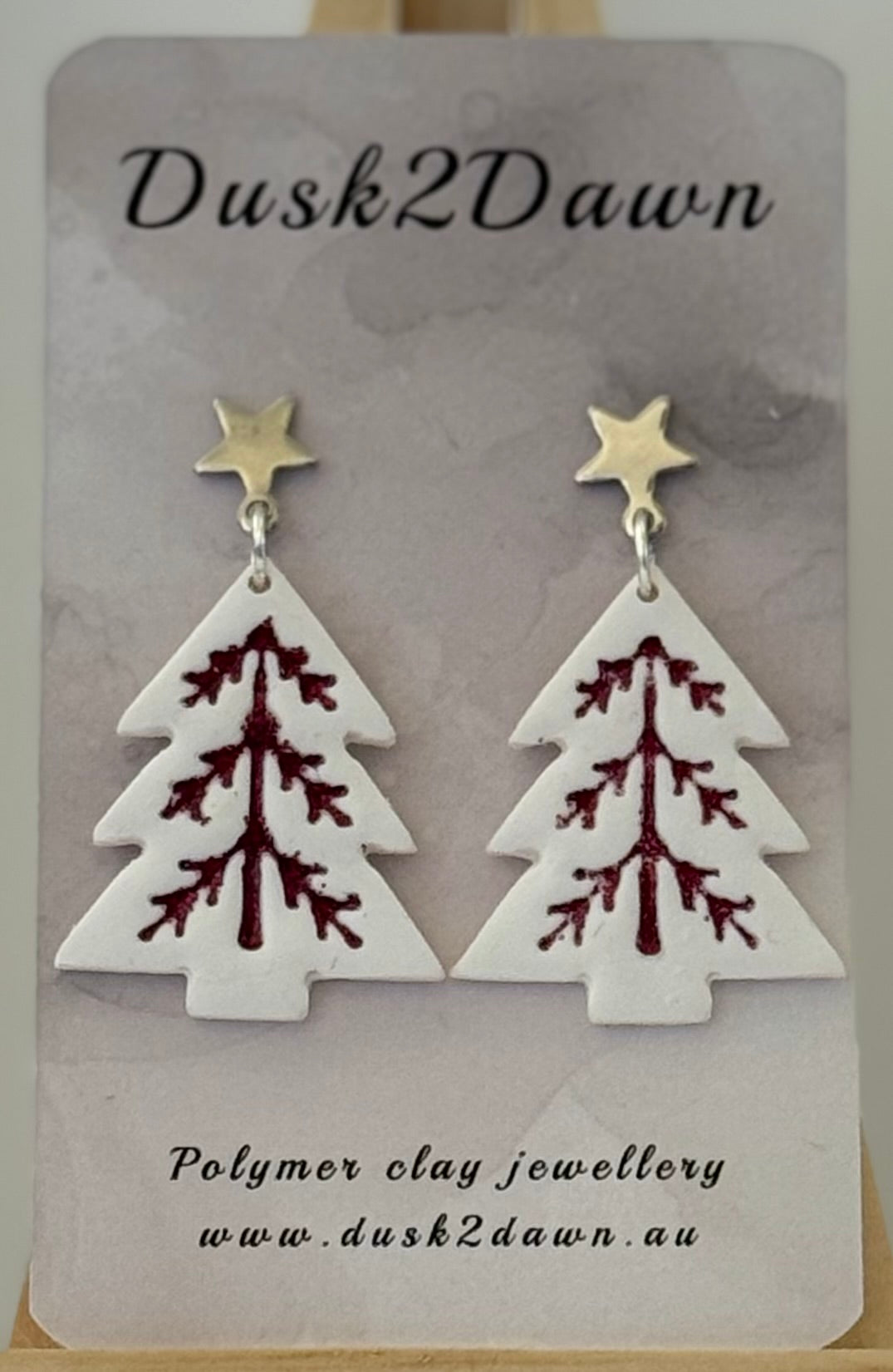 Christmas glitter tree studded dangles- The Christmas Collection