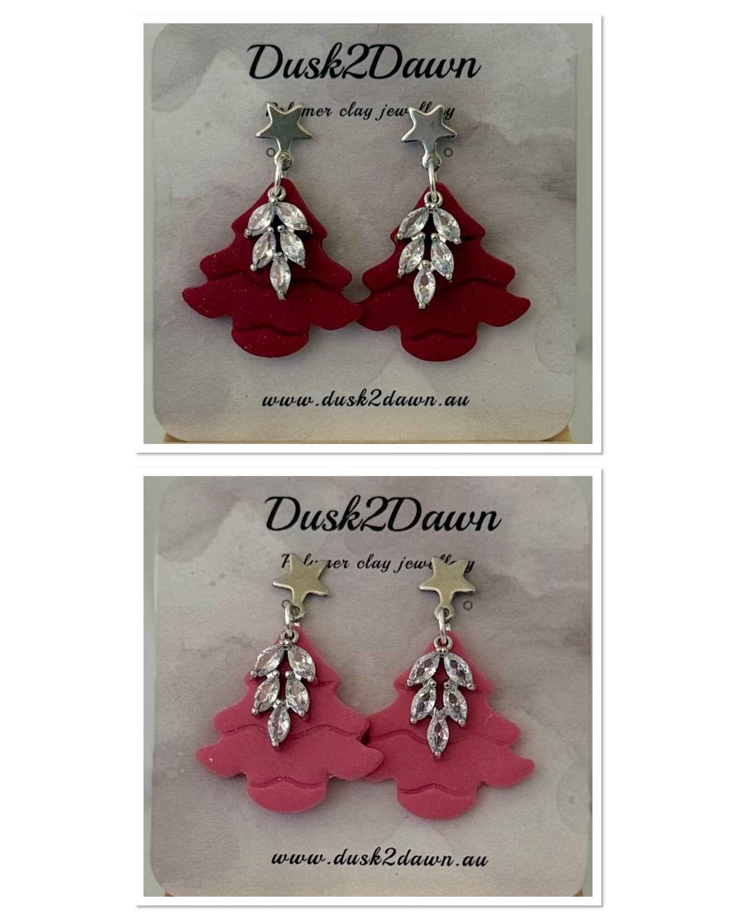 Christmas tree studded dangles- The Christmas collection