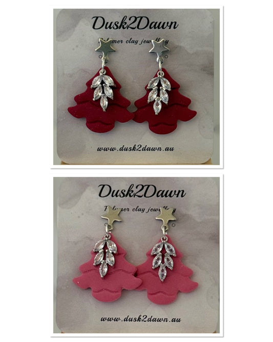 Christmas tree studded dangles- The Christmas collection