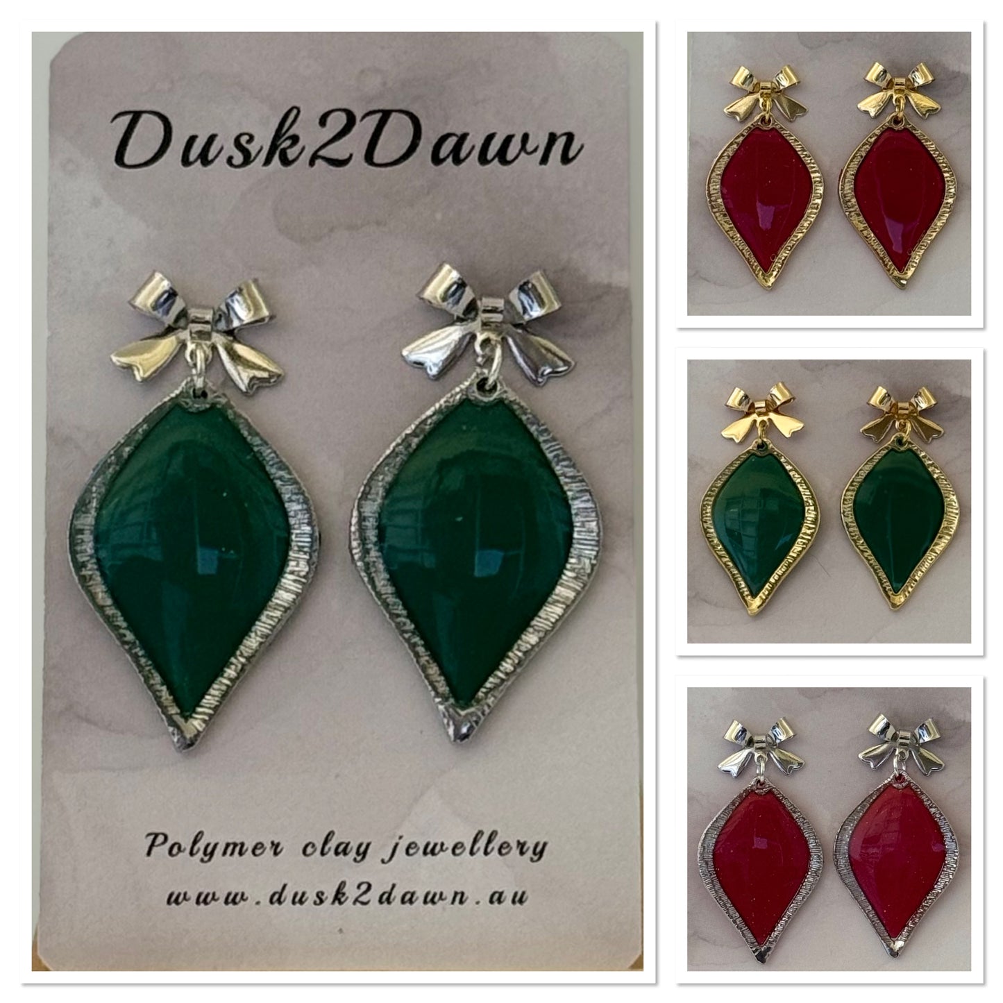 Bezelled bauble studded dangles- The Christmas Collection