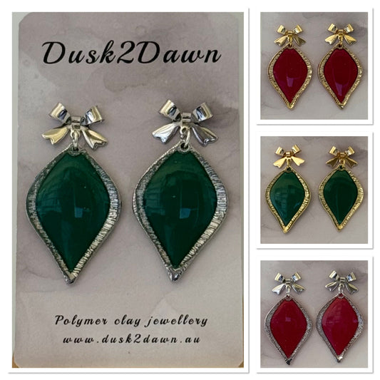 Bezelled bauble studded dangles- The Christmas Collection