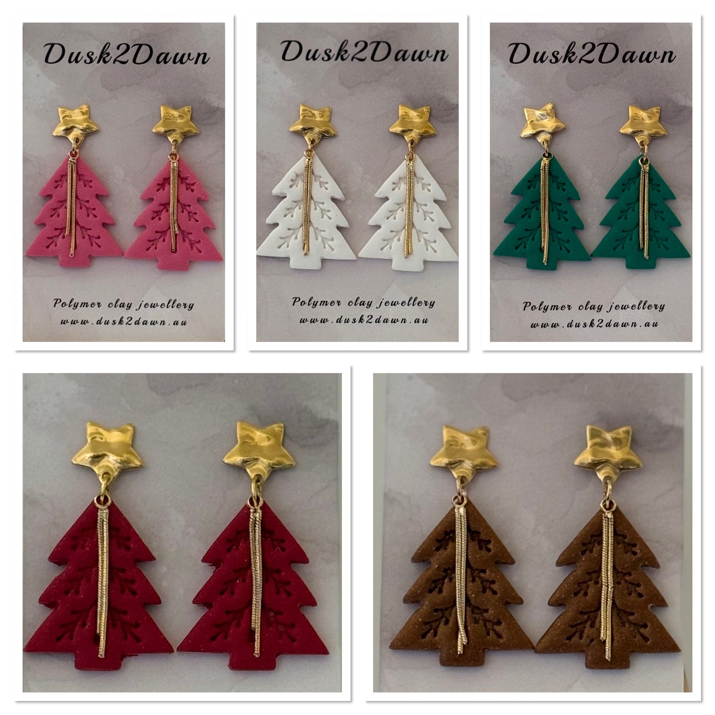 Christmas tree studded dangles- The Christmas Collection