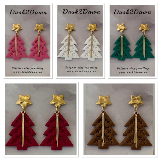Christmas tree studded dangles- The Christmas Collection