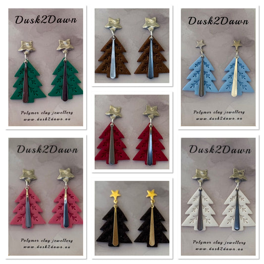 Christmas tree studded dangles- The Christmas Collection