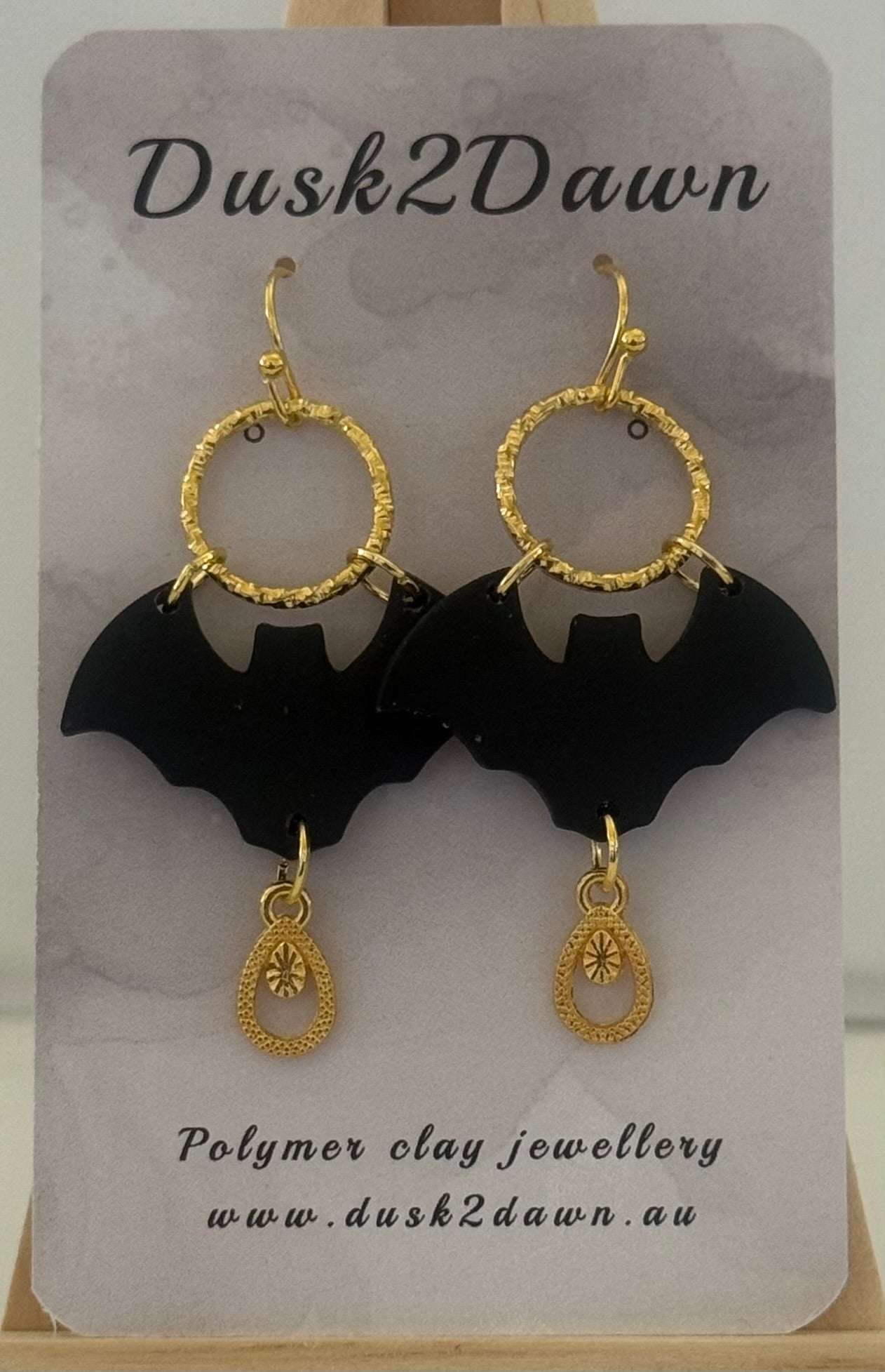 Bat hooked dangles- the Halloween collection