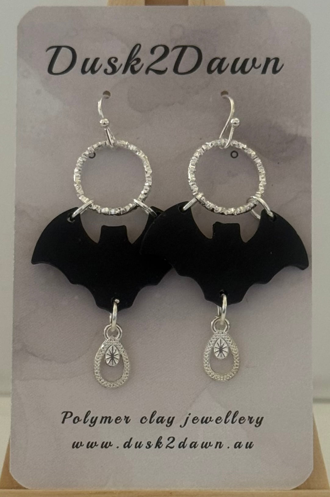 Bat hooked dangles- the Halloween collection