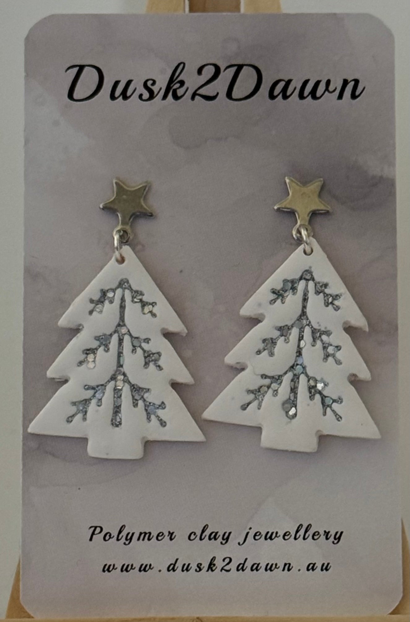 Christmas glitter tree studded dangles- The Christmas Collection