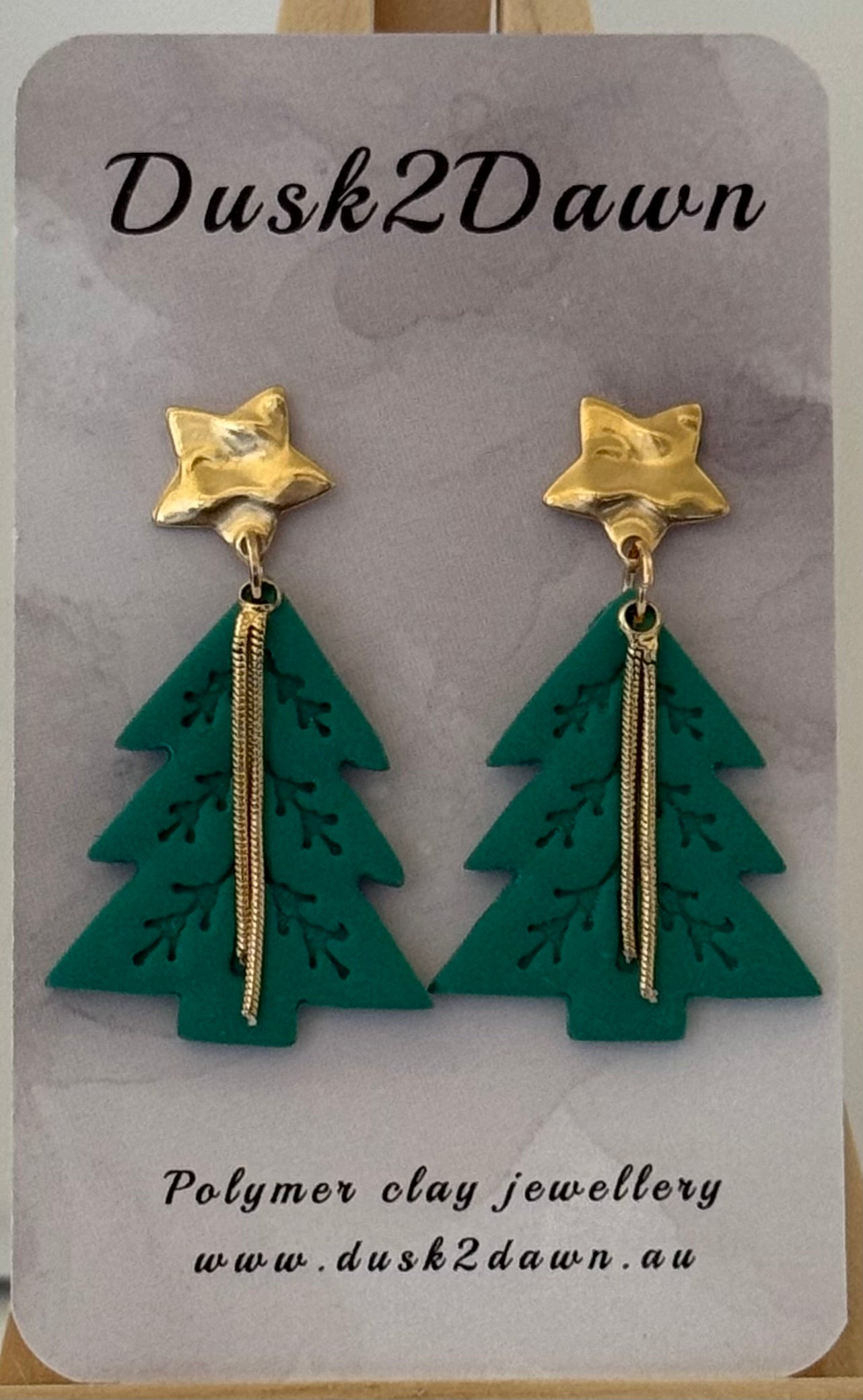 Christmas tree studded dangles- The Christmas Collection