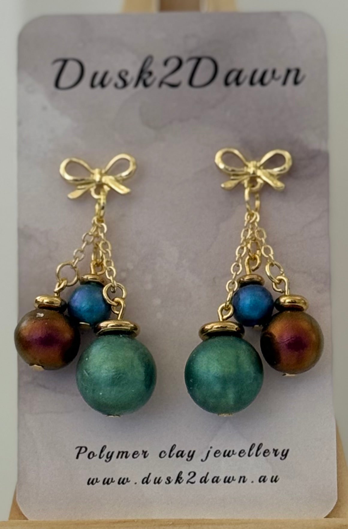 Christmas bauble studded dangles- The Christmas Collection