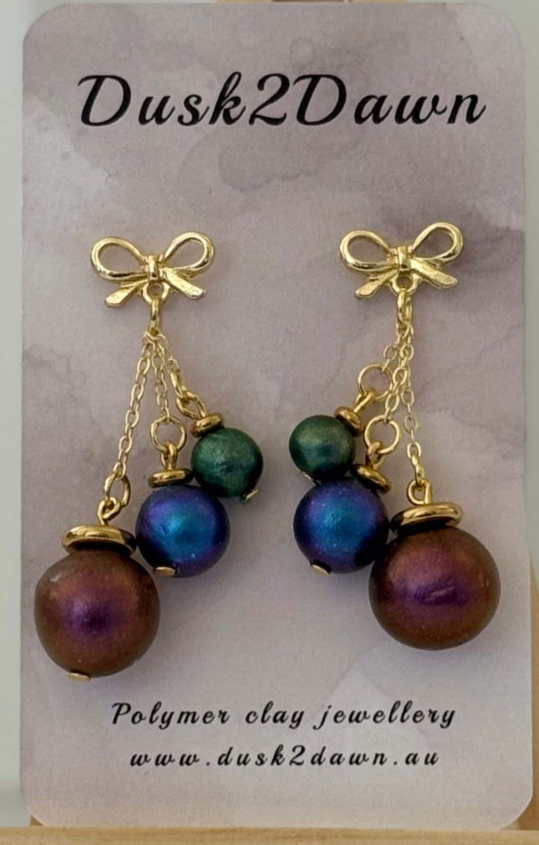 Christmas bauble studded dangles- The Christmas Collection