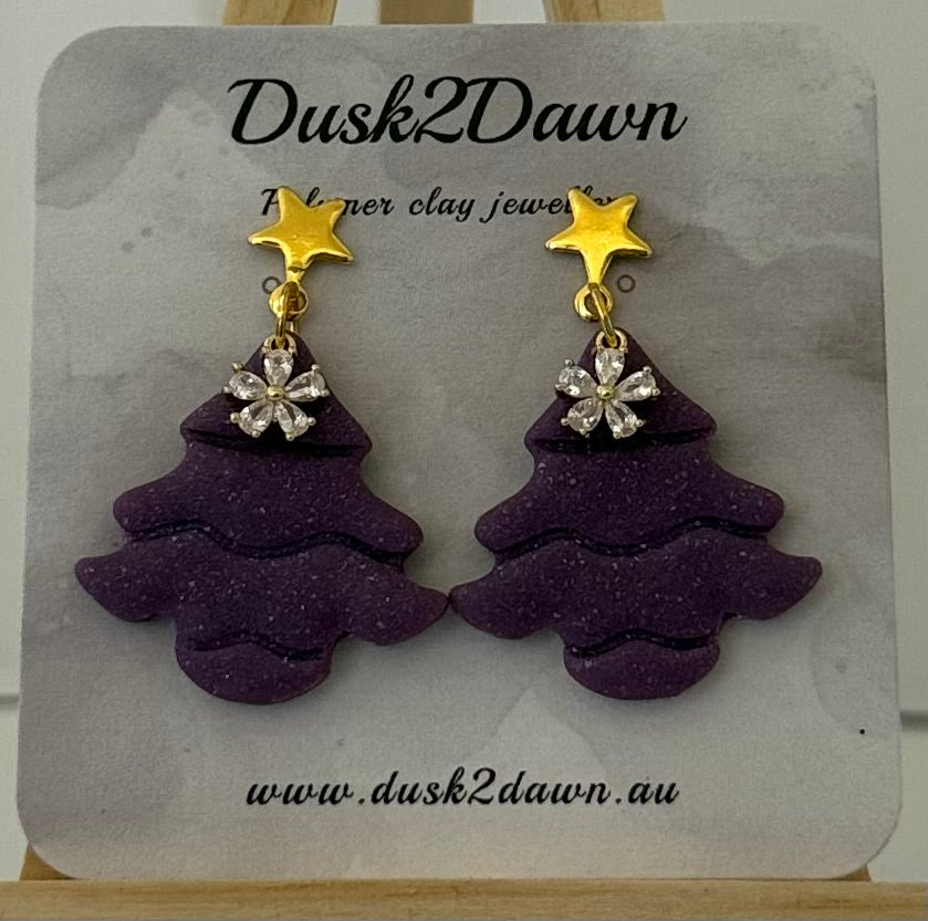 Christmas tree studded dangles- The Christmas collection