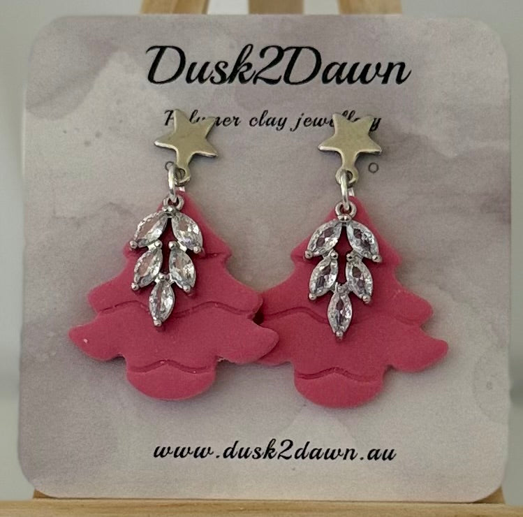 Christmas tree studded dangles- The Christmas collection