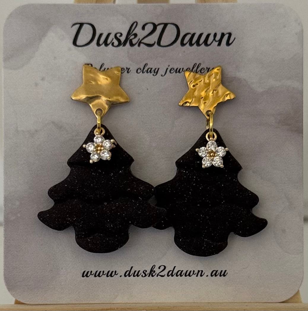 Christmas tree studded dangles- The Christmas collection
