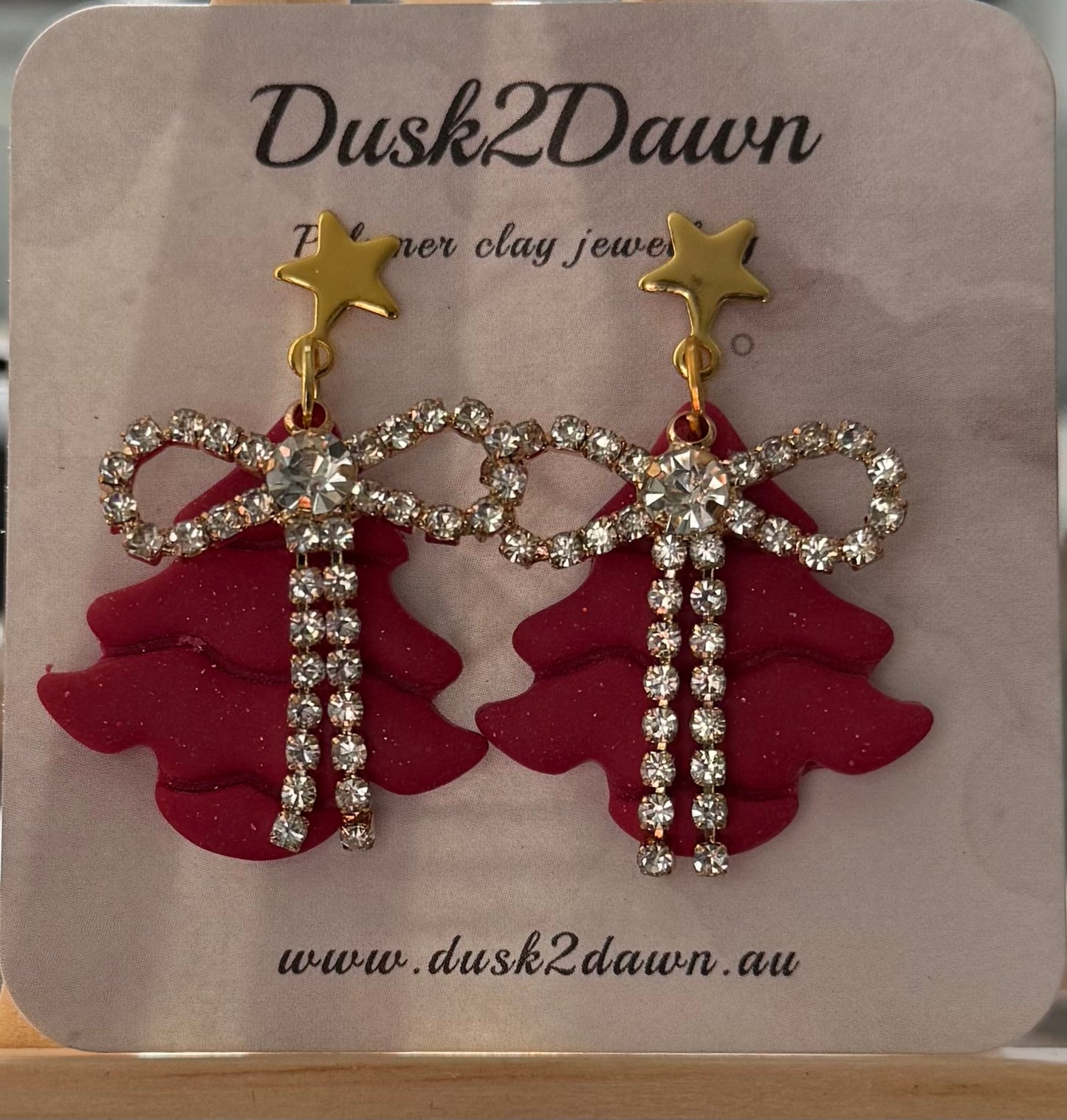 Christmas tree studded dangles- The Christmas collection